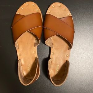 Target Merona brown leather sandals